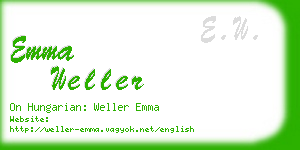 emma weller business card